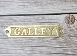 Boat Galley Sign, Galley Sign, Brass Galley Sign, Nautical Decor - Pink Horse Florida