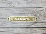 Entrance Sign, Entrance Signage, Brass Entrance Sign, Nautical Decor - Pink Horse Florida