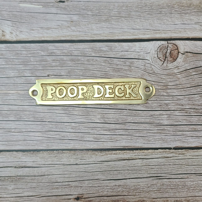 Poop Deck Sign, Wall Sign, Funny Bathroom or Nursery Decor, Nautical Decor - Pink Horse Florida