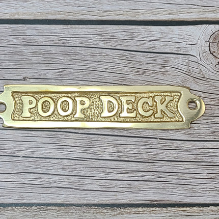 Poop Deck Sign, Wall Sign, Funny Bathroom or Nursery Decor, Nautical Decor - Pink Horse Florida