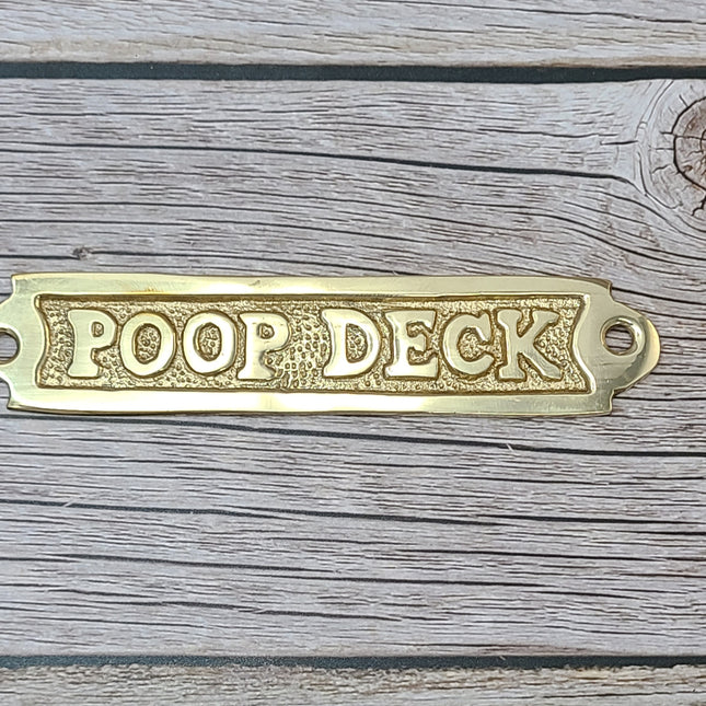Poop Deck Sign, Wall Sign, Funny Bathroom or Nursery Decor, Nautical Decor - Pink Horse Florida