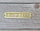 Poop Deck Sign, Wall Sign, Funny Bathroom or Nursery Decor, Nautical Decor - Pink Horse Florida