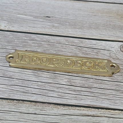 Poop Deck Sign, Wall Sign, Funny Bathroom or Nursery Decor, Nautical Decor - Pink Horse Florida