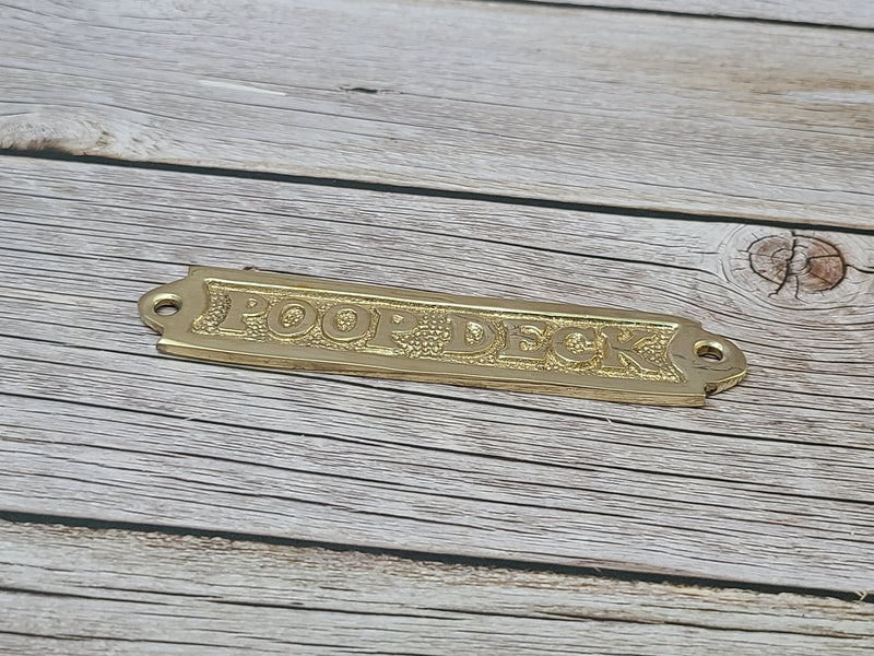 Poop Deck Sign, Wall Sign, Funny Bathroom or Nursery Decor, Nautical Decor - Pink Horse Florida