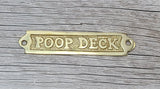 Poop Deck Sign, Wall Sign, Funny Bathroom or Nursery Decor, Nautical Decor - Pink Horse Florida