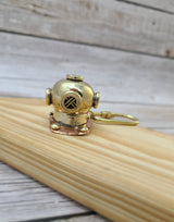 Divers Helmet, Scuba Diving, Scuba Diver, Helmet Keychain Diving Helmet, Nautical Keyring, Vintage Keychain, Brass Key Chain - Pink Horse Florida