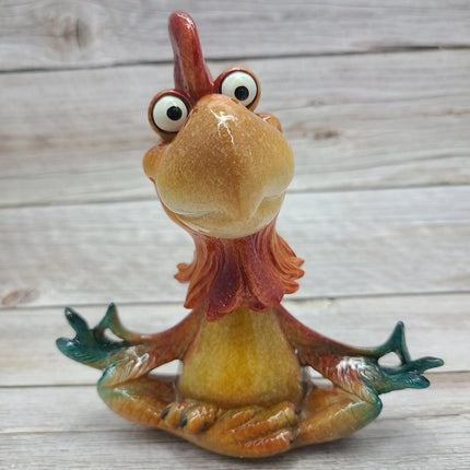 Bobblehead Rooster, Rooster Figurine, Funny Animal Figurine, Farm Figurine, Farm Decor, Farmhouse - Pink Horse Florida