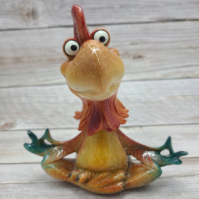 Bobblehead Rooster, Rooster Figurine, Funny Animal Figurine, Farm Figurine, Farm Decor, Farmhouse - Pink Horse Florida