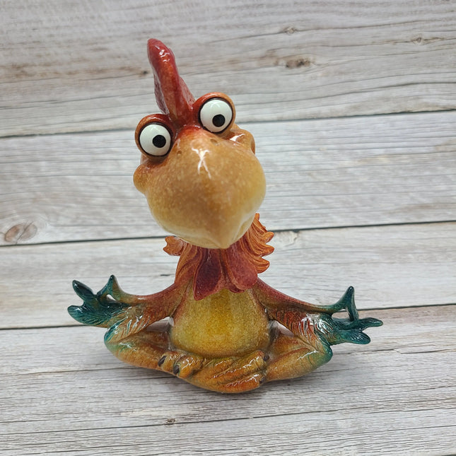Bobblehead Rooster, Rooster Figurine, Funny Animal Figurine, Farm Figurine, Farm Decor, Farmhouse - Pink Horse Florida