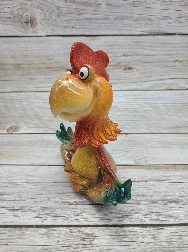 Bobblehead Rooster, Rooster Figurine, Funny Animal Figurine, Farm Figurine, Farm Decor, Farmhouse - Pink Horse Florida