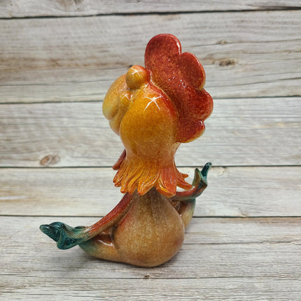 Bobblehead Rooster, Rooster Figurine, Funny Animal Figurine, Farm Figurine, Farm Decor, Farmhouse - Pink Horse Florida
