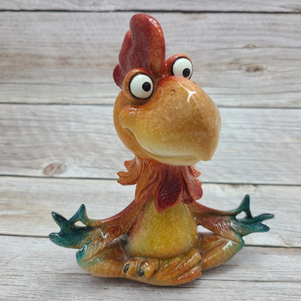 Bobblehead Rooster, Rooster Figurine, Funny Animal Figurine, Farm Figurine, Farm Decor, Farmhouse - Pink Horse Florida