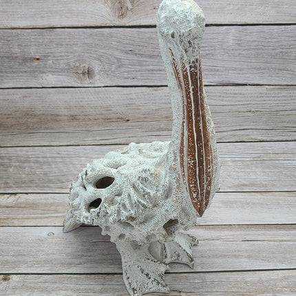Pelican Figurine, Coral Pelican, Pelican Decor, Pelican Gift, Pelican Statue, Beach Decor, Coral - Pink Horse Florida