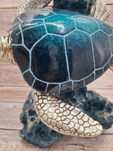 Turtle Figurine, JUMBO Sea Turtle Figurine, Double Turtle Figurine, Turtle Decor, Sea Turtle Decor, Beach Home, Beach Decor, Ocean Decor - Pink Horse Florida