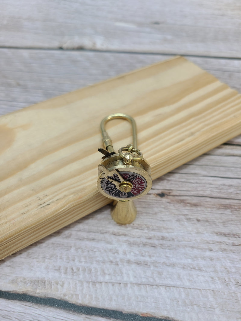 Telegraph Keychain, Brass Telegraph Keychain, Titanic Telegraph Keychain - Pink Horse Florida