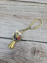 Telegraph Keychain, Brass Telegraph Keychain, Titanic Telegraph Keychain - Pink Horse Florida