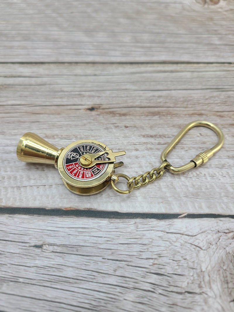 Telegraph Keychain, Brass Telegraph Keychain, Titanic Telegraph Keychain - Pink Horse Florida