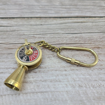 Telegraph Keychain, Brass Telegraph Keychain, Titanic Telegraph Keychain - Pink Horse Florida