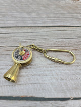 Telegraph Keychain, Brass Telegraph Keychain, Titanic Telegraph Keychain - Pink Horse Florida