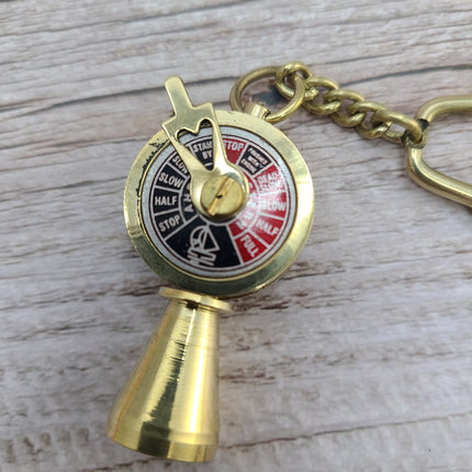 Telegraph Keychain, Brass Telegraph Keychain, Titanic Telegraph Keychain - Pink Horse Florida