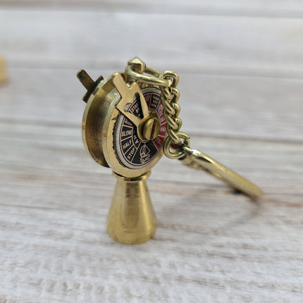 Telegraph Keychain, Brass Telegraph Keychain, Titanic Telegraph Keychain - Pink Horse Florida