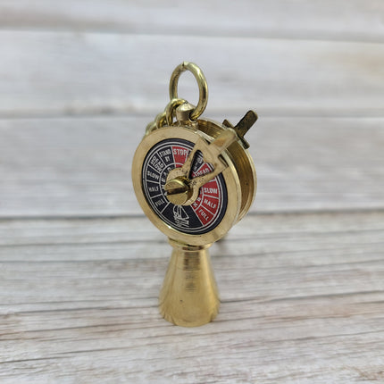 Telegraph Keychain, Brass Telegraph Keychain, Titanic Telegraph Keychain - Pink Horse Florida