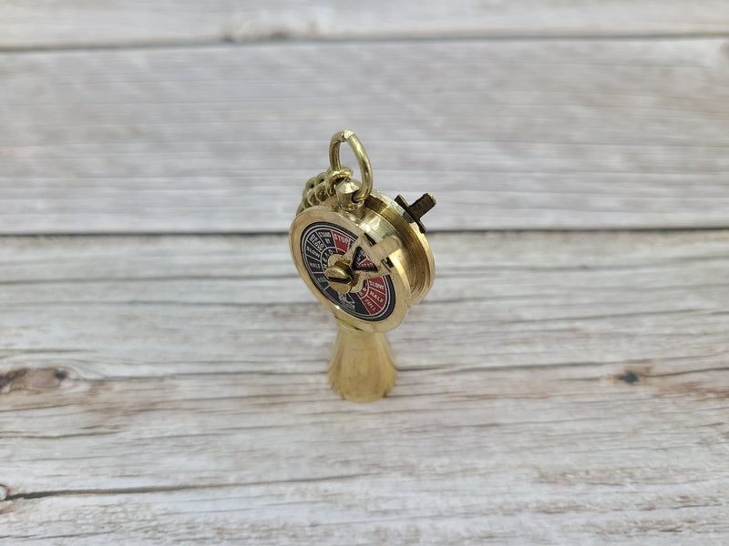 Telegraph Keychain, Brass Telegraph Keychain, Titanic Telegraph Keychain - Pink Horse Florida