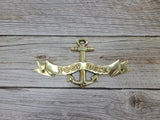 Poop Deck Sign, Poop Deck with Anchor, FREE SHIPPING Wall Sign, Brass Poop Deck Sign, Nursery Decor, Nautical Decor - Pink Horse Florida