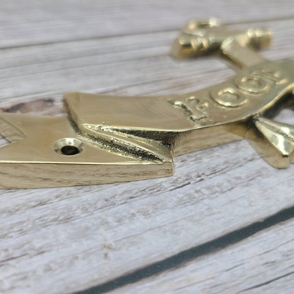 Poop Deck Sign, Poop Deck with Anchor, FREE SHIPPING Wall Sign, Brass Poop Deck Sign, Nursery Decor, Nautical Decor - Pink Horse Florida