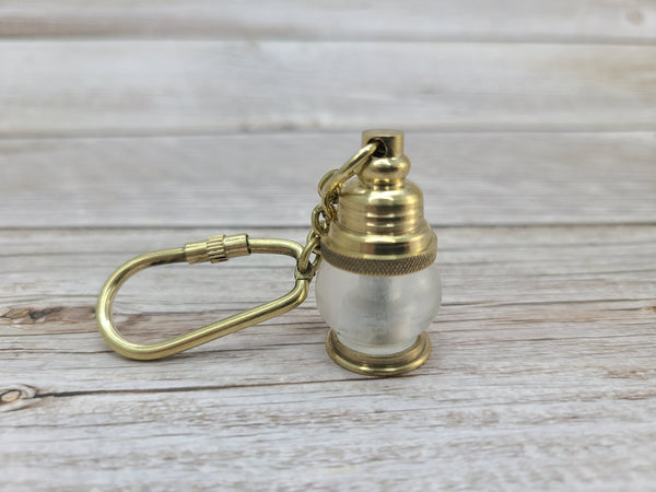 Lantern Keychain, Lantern Keyring, FREE SHIPPING, Vintage Reproduction Keychain, Brass Keychain, Nautical Keychain - Pink Horse Florida