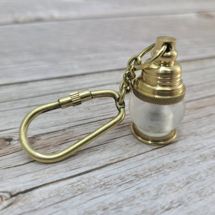 Lantern Keychain, Lantern Keyring, FREE SHIPPING, Vintage Reproduction Keychain, Brass Keychain, Nautical Keychain - Pink Horse Florida