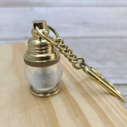 Lantern Keychain, Lantern Keyring, FREE SHIPPING, Vintage Reproduction Keychain, Brass Keychain, Nautical Keychain - Pink Horse Florida