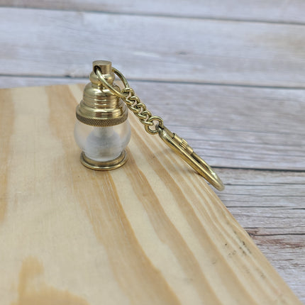Lantern Keychain, Lantern Keyring, FREE SHIPPING, Vintage Reproduction Keychain, Brass Keychain, Nautical Keychain - Pink Horse Florida