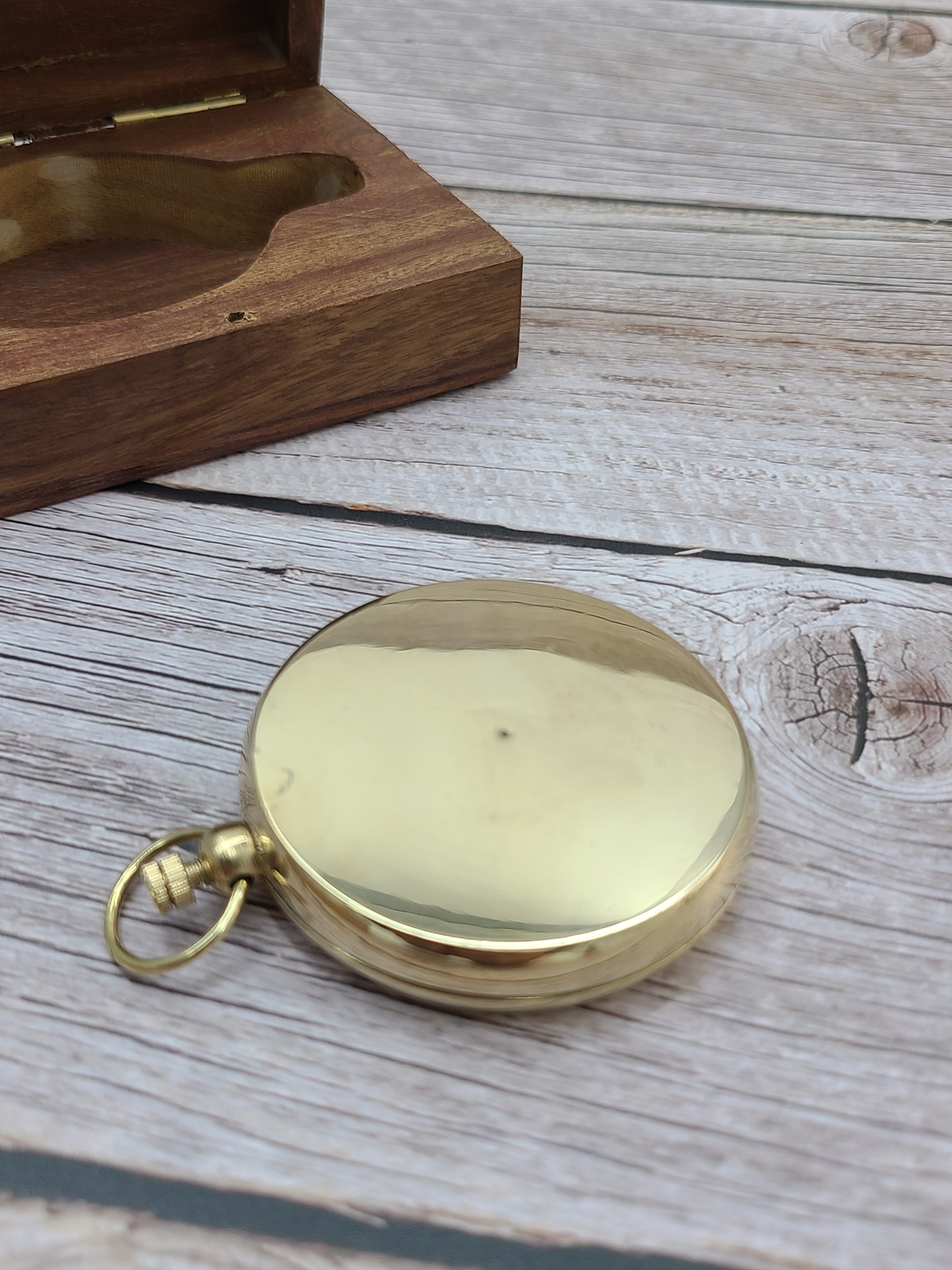 Antique Compass Reproduction, Vintage Compass, Brass Compass, Pocket Compass - Pink Horse Florida