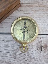 Antique Compass Reproduction, Vintage Compass, Brass Compass, Pocket Compass - Pink Horse Florida