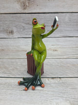 Funny Frog Figurine, On Sale Frog Figurine, Funny Pen Holder, Funny Figurine, Funny Office Decor - Pink Horse Florida