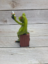 Funny Frog Figurine, On Sale Frog Figurine, Funny Pen Holder, Funny Figurine, Funny Office Decor - Pink Horse Florida