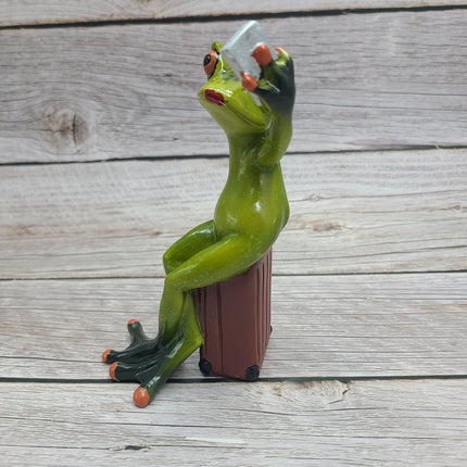 Funny Frog Figurine, On Sale Frog Figurine, Funny Pen Holder, Funny Figurine, Funny Office Decor - Pink Horse Florida
