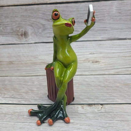 Funny Frog Figurine, On Sale Frog Figurine, Funny Pen Holder, Funny Figurine, Funny Office Decor - Pink Horse Florida