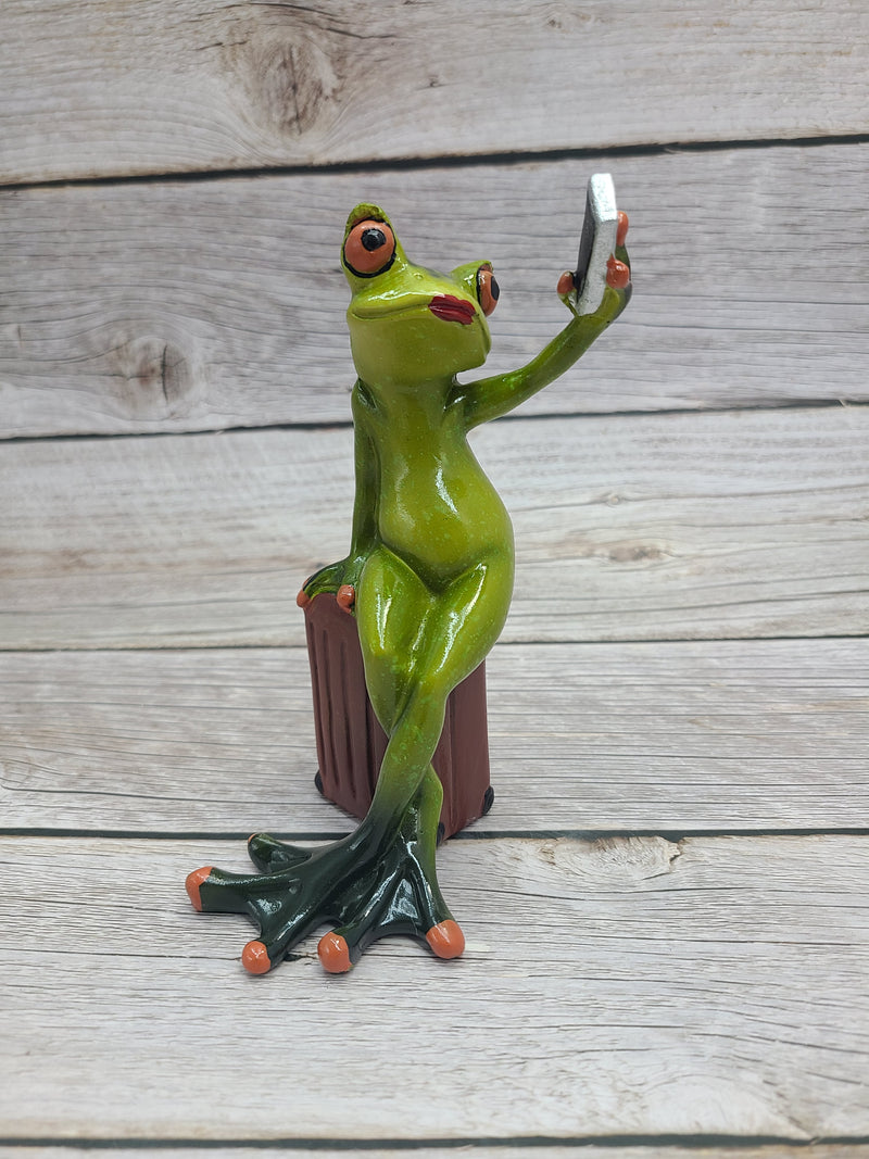 Funny Frog Figurine, On Sale Frog Figurine, Funny Pen Holder, Funny Figurine, Funny Office Decor - Pink Horse Florida