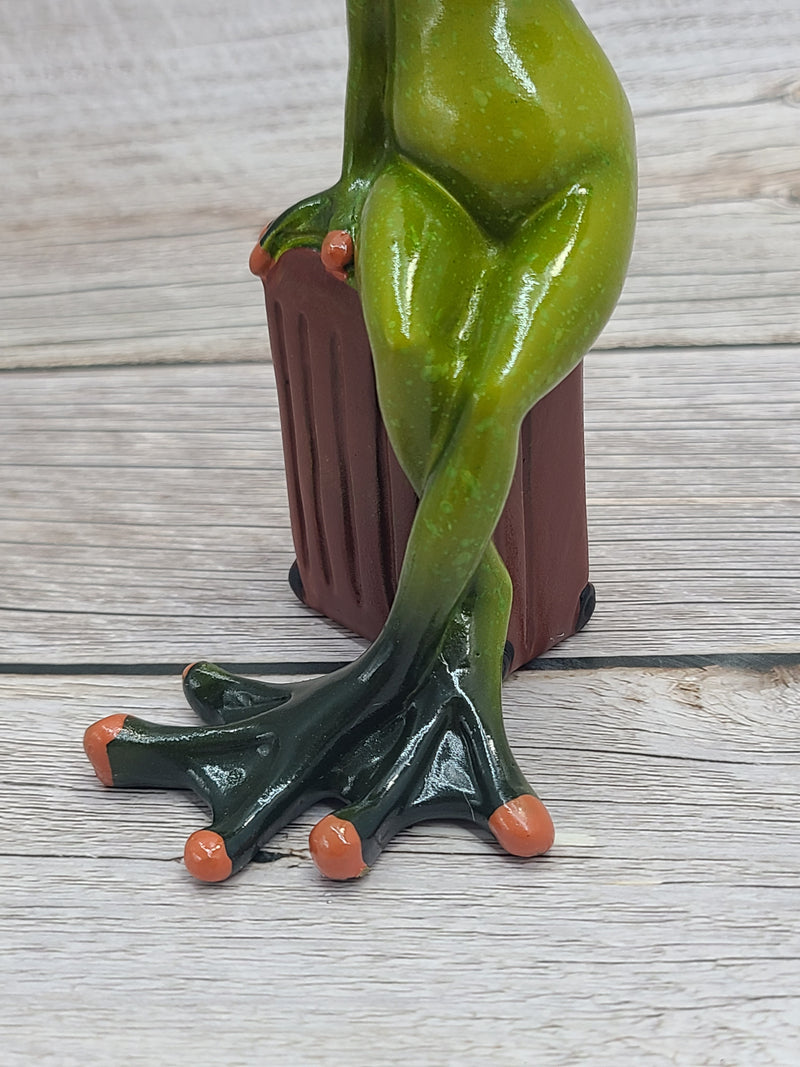 Funny Frog Figurine, On Sale Frog Figurine, Funny Pen Holder, Funny Figurine, Funny Office Decor - Pink Horse Florida