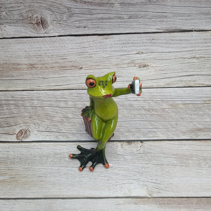 Funny Frog Figurine, On Sale Frog Figurine, Funny Pen Holder, Funny Figurine, Funny Office Decor - Pink Horse Florida