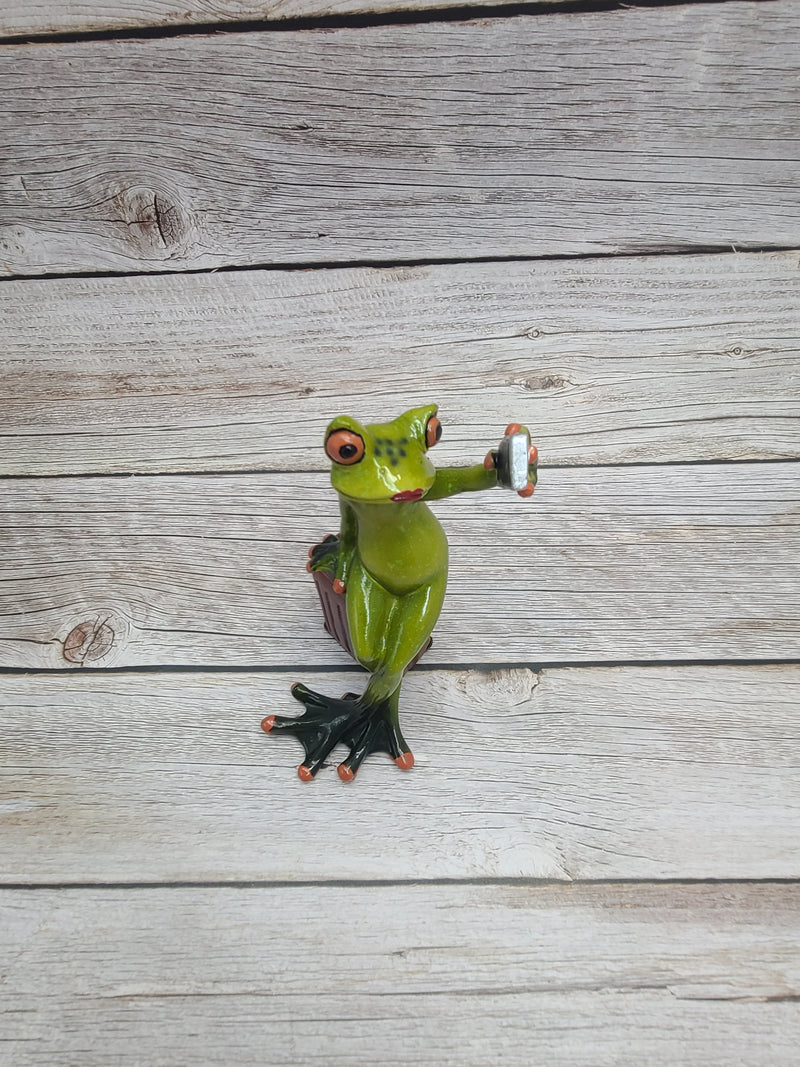 Funny Frog Figurine, On Sale Frog Figurine, Funny Pen Holder, Funny Figurine, Funny Office Decor - Pink Horse Florida