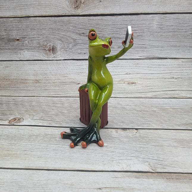 Funny Frog Figurine, On Sale Frog Figurine, Funny Pen Holder, Funny Figurine, Funny Office Decor - Pink Horse Florida