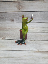 Funny Frog Figurine, On Sale Frog Figurine, Funny Pen Holder, Funny Figurine, Funny Office Decor - Pink Horse Florida