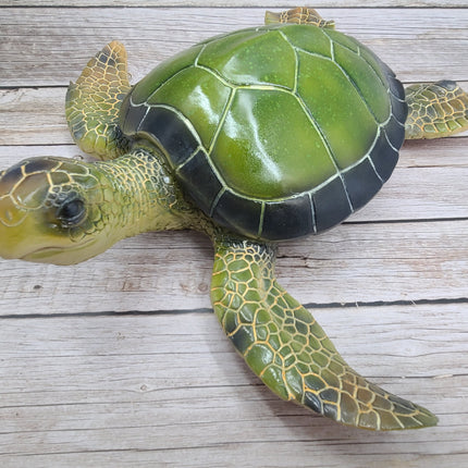 Turtle Figurine, Sea Turtle Figurine, Big Geen Sea Turtle Decor, Turtle Paper Holder, Turtle Decor, Sea - Pink Horse Florida