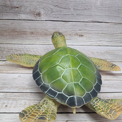 Turtle Figurine, Sea Turtle Figurine, Big Geen Sea Turtle Decor, Turtle Paper Holder, Turtle Decor, Sea - Pink Horse Florida