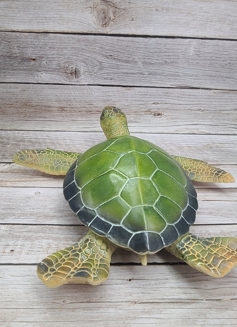 Turtle Figurine, Sea Turtle Figurine, Big Geen Sea Turtle Decor, Turtle Paper Holder, Turtle Decor, Sea - Pink Horse Florida