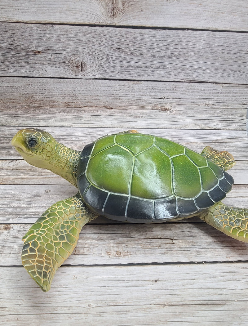 Turtle Figurine, Sea Turtle Figurine, Big Geen Sea Turtle Decor, Turtle Paper Holder, Turtle Decor, Sea - Pink Horse Florida