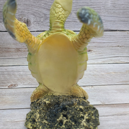 Sea Turtle Bottle Holder, Turtle Figurine, Blue Turtle Wine Bottle Holder, Nautical Wine Bottle Holder - Pink Horse Florida